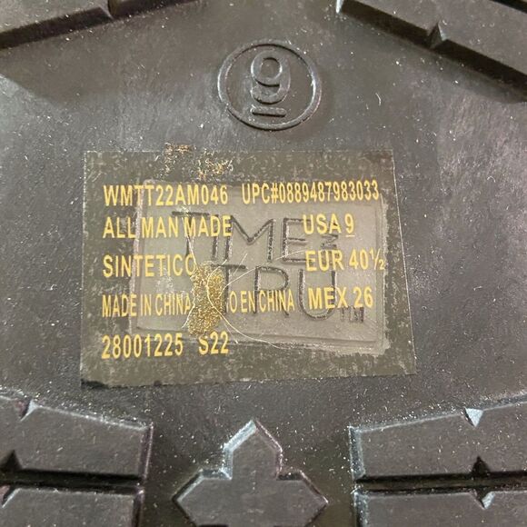 Time and Tru Women's Black Crisscross Sandals Size 9 - Picture 4 of 6